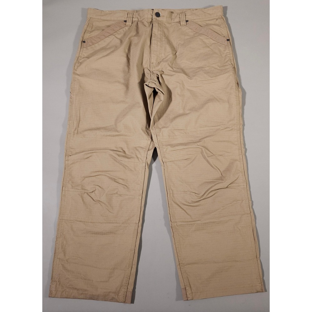 Ridgecut Work‎ Pants Mens 42x30 Khaki Ripstop Double Knee Utility Trousers